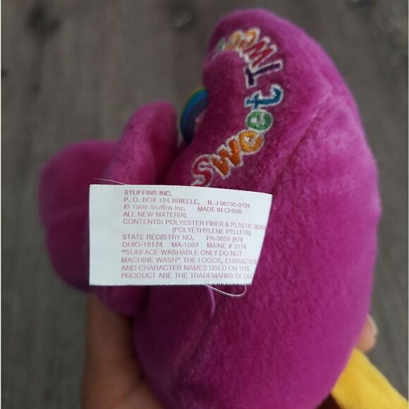 Vintage 1998 Lisa Frank Sweet Tweet Purple Duck Plush Stuffed Toy - Picture 7 of 9